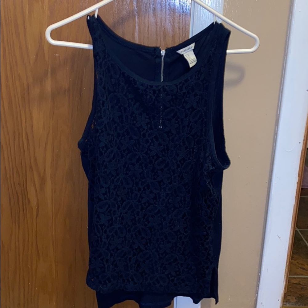 Navy Lace Tank